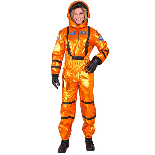 Astronaute Combinaison Femme Métallique Orange