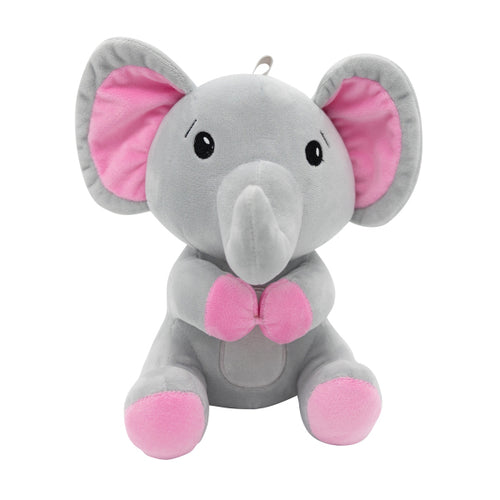 2-in-1 Plush Toy Balloon Weight Elephant Pink (170gr-21cm)