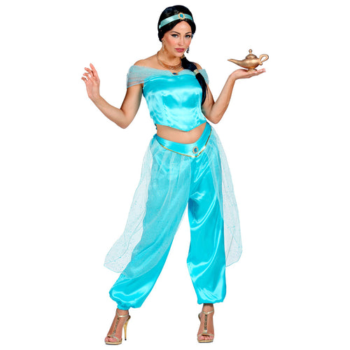 Arabische Prinses Jasmine Turquoise Dame Kostuum