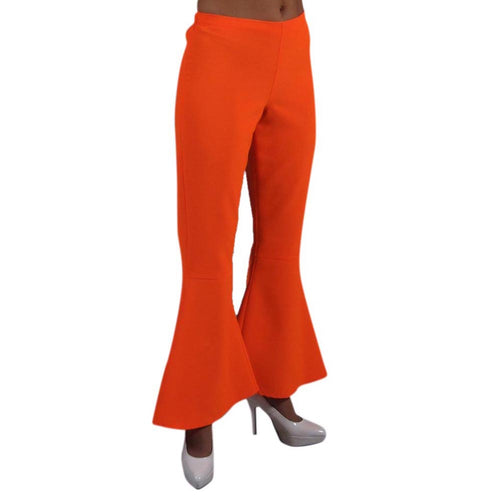 70's Pantalon Disco Femme Orange
