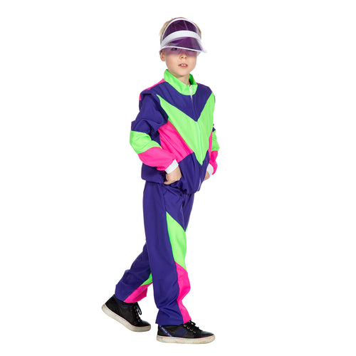 80's Survêtement Enfant Violet-Vert-Rose