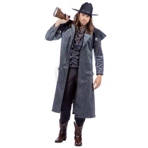 Authentieke Western Cowboy Jas Clint Grijs
