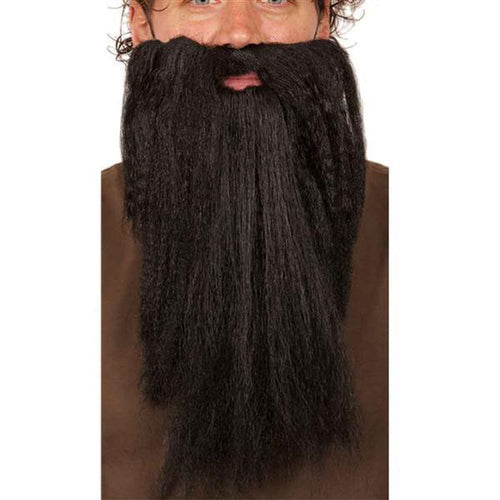 Barbe longue ondulés noir