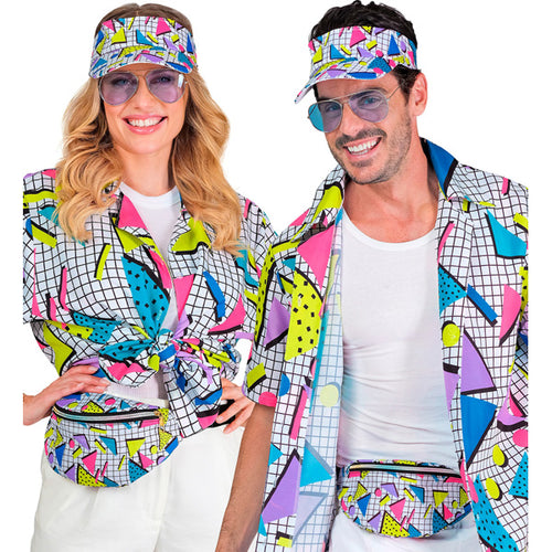 80's Set Sac Banane et Pare-Soleil Funky Blanc
