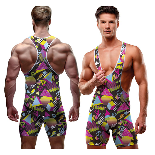 80's Fitness Aerobics Instructeur Heer Kostuum (52-54/L)