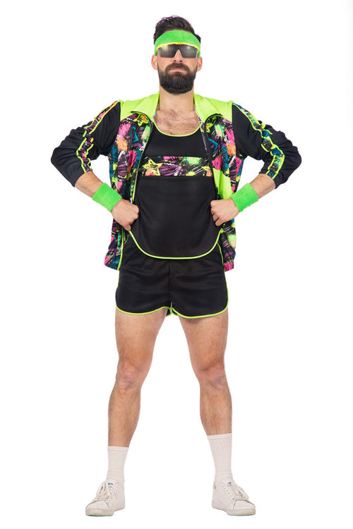 80's Vintage Aerobic Homme Déguisement
