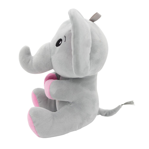 2-in-1 Plush Toy Balloon Weight Elephant Pink (170gr-21cm)