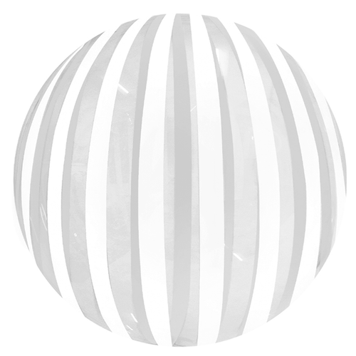 'Bubble Balloon' 18in stripe silver (40cm)