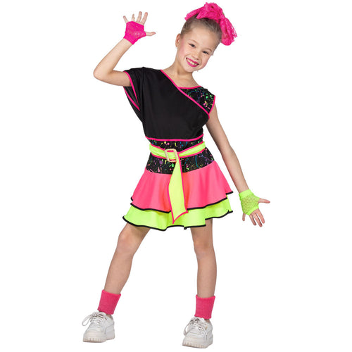 80's Meisje Neon Jurkje