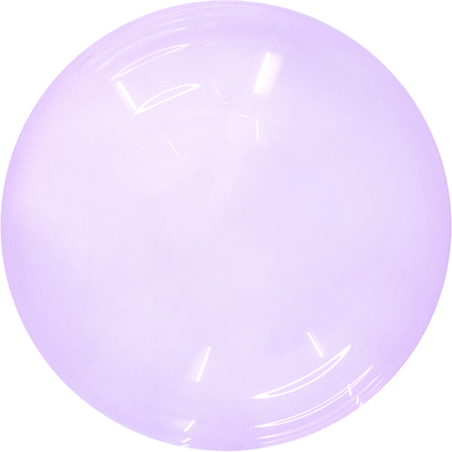 'Bubble Balloon' 24in clear purple (50cm)
