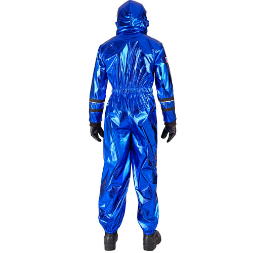 Astronaut Jumpsuit Heer Metallic Blauw