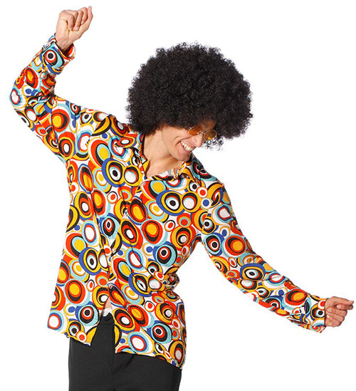 70's Disco Hemd Heer Circles