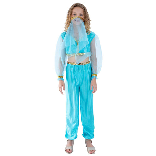 Arabic Princess Jasmine Aqua Girl Costume