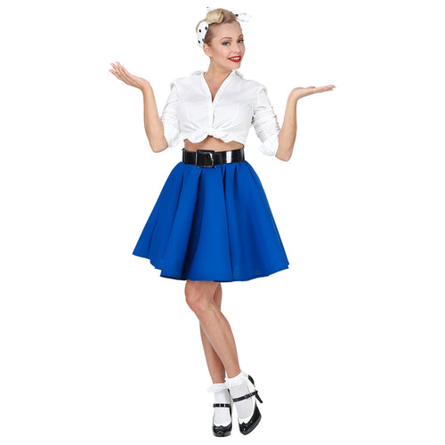 50's Rock 'n Roll Jupe Bleu (TU)