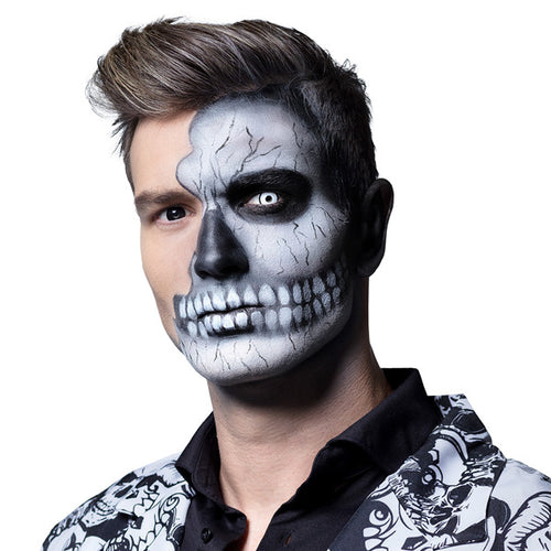 Lentilles Duo 3 Mois - Skullface (noir & blanc)