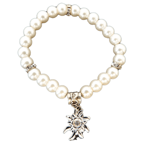 Bracelet Pearls Oktoberfest Edelweis White