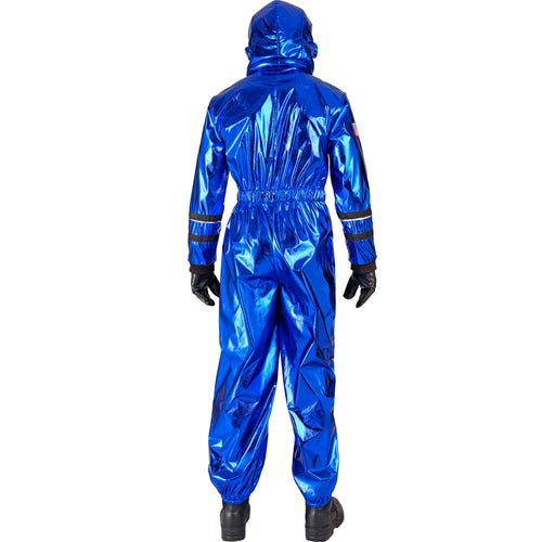 Astronaute Combinaison Femme Métallique Bleu