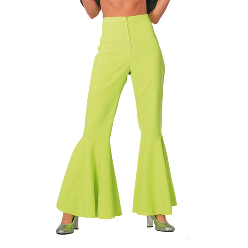 70's Hippie/Disco Pants Woman Stretch Neon