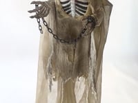 Décoration Halloween Suspendue: Bone Jangles Lumière, Son et Mouvement (183cm)