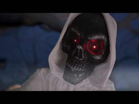 Halloween Standing Decoration: Grim Reaper - light, sound & motion (180cm)