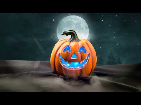 Halloweendecoratie: Pompoen, Licht en Rook (15,8cm)