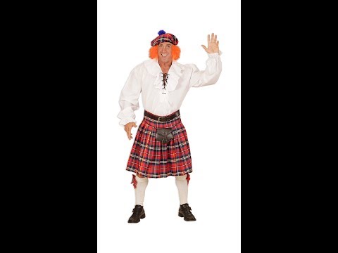 Schotse Heer Kostuum (kilt en muts met haar)