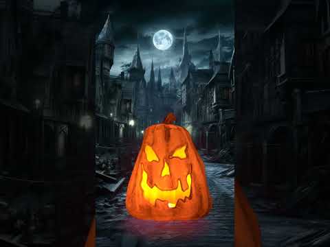 Halloween Decoration: Grinning Pumpkin with Flaming Light Effect (30cm)