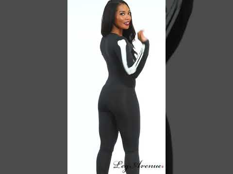 Skeleton Catsuit Glow in the Dark M