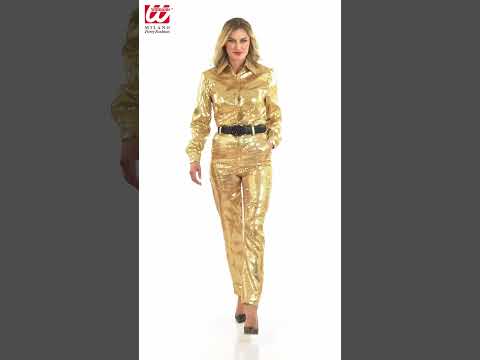 Chemise à Paillettes Femme Dorée