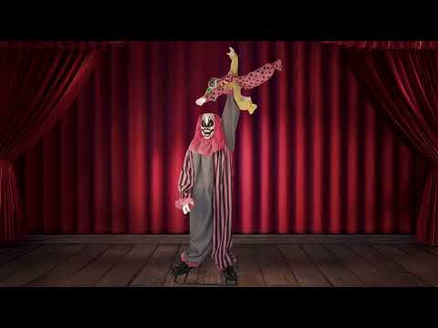 Halloween Animatronic Pop: Griezelige Clown - licht, beweging & geluid (210cm)